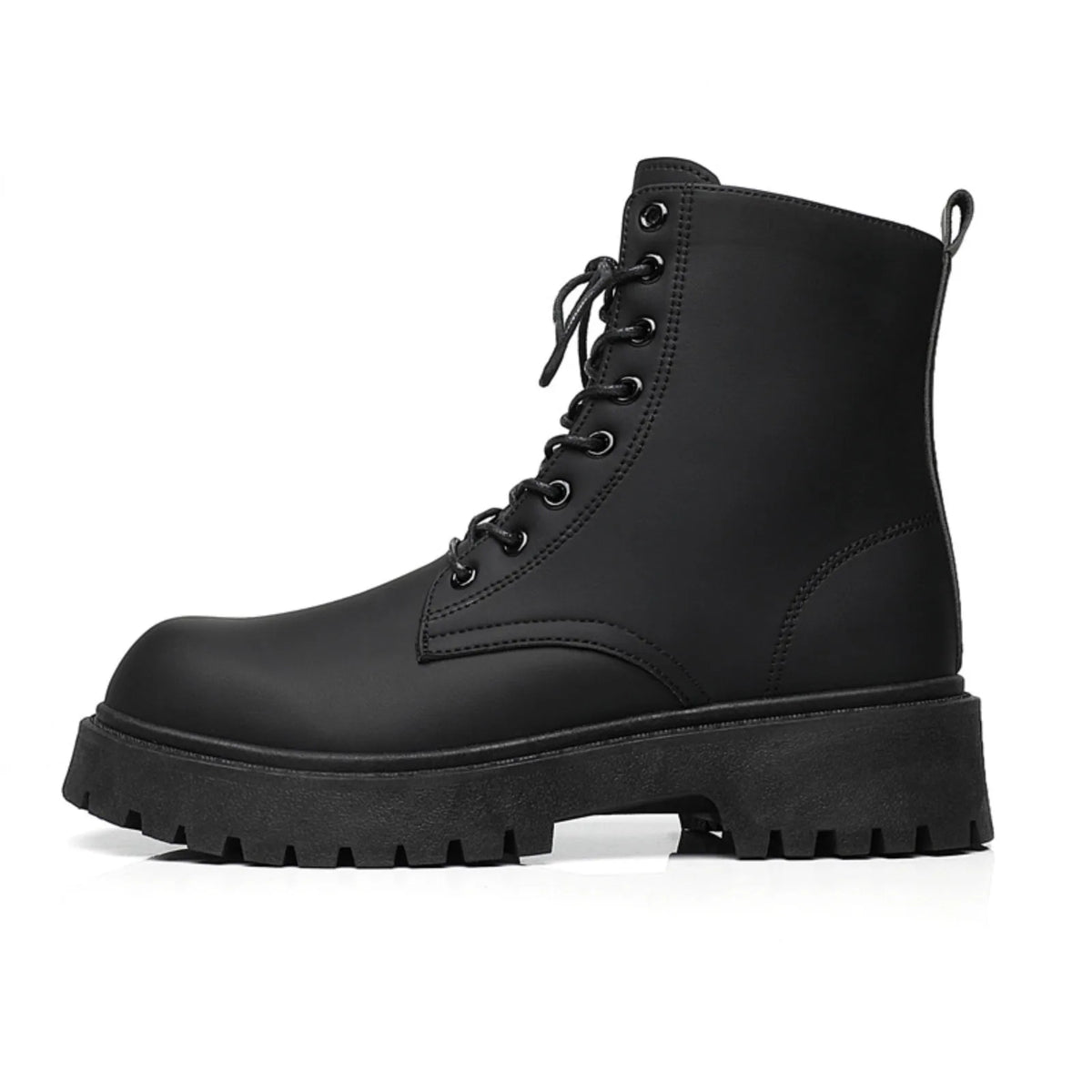 Couple's casual boots four season men's and women's high top leather boots fashion thick soled non slip plus size outdoor boots