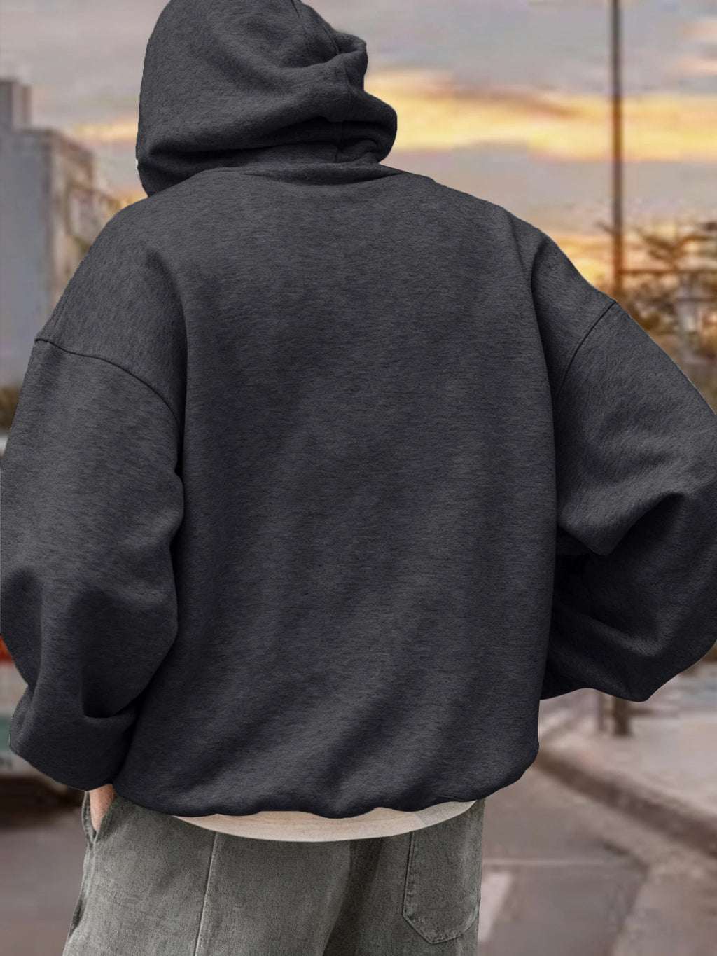 Nippon Jdm Skyline Gtr R34 Prints Mens Hoodies Autumn Pocket Sweatshirt Basics Fleece Warm Loose Pullover Korean Men'S Clothes