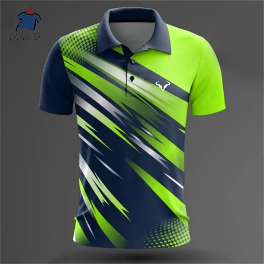 Summer polo shirts, golf shirts, buttoned breathable, quick-drying, sweat-absorbing short-sleeved men's clothing, summer sports