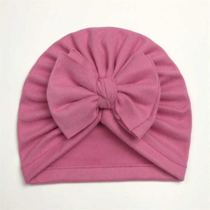 Baby Hat Girls Bows Turban Hats Infant Photography Props Cotton Kids Beanie Baby Cap Accessories Children Hats Newborns Bonnet