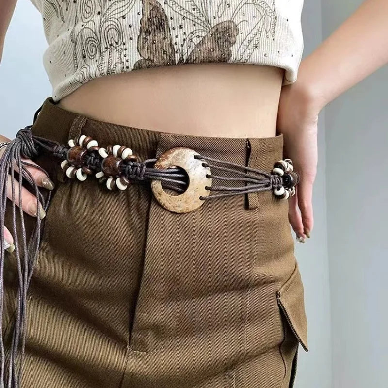 Belt for women 2024 new item, niche design, decorative waist chain, versatile retro matching, dress, jeans, belt