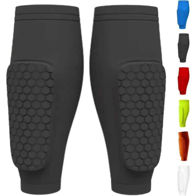 1Pcs S Football Shin Guard Socks Sleeves with Foam,Calf Compression Sleeve Honeycomb Pads,Sports Legging & Soccer Equipment