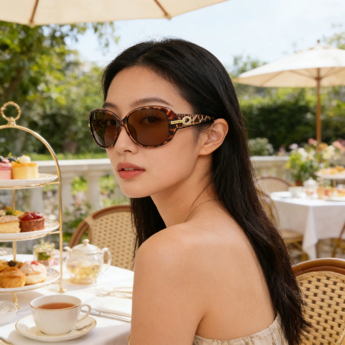 Trendy Sunglasses Women Polarized Sunglasses Oversized Ladies Sun Glasses Female Eyewear S09