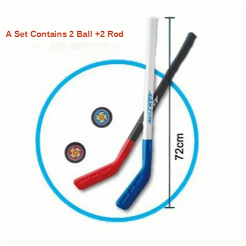 1set Kids Floor Hockey Stick Youth Indoor Outdoor Toys Sports Starter Set with Plastic Puck and Ball for Toddlers Children Ages