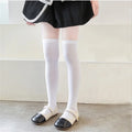Children's Socks For Girls White Knee High Long Socks For Boys Black Football Socks 1-15Years Student Kids Stockings Spring New