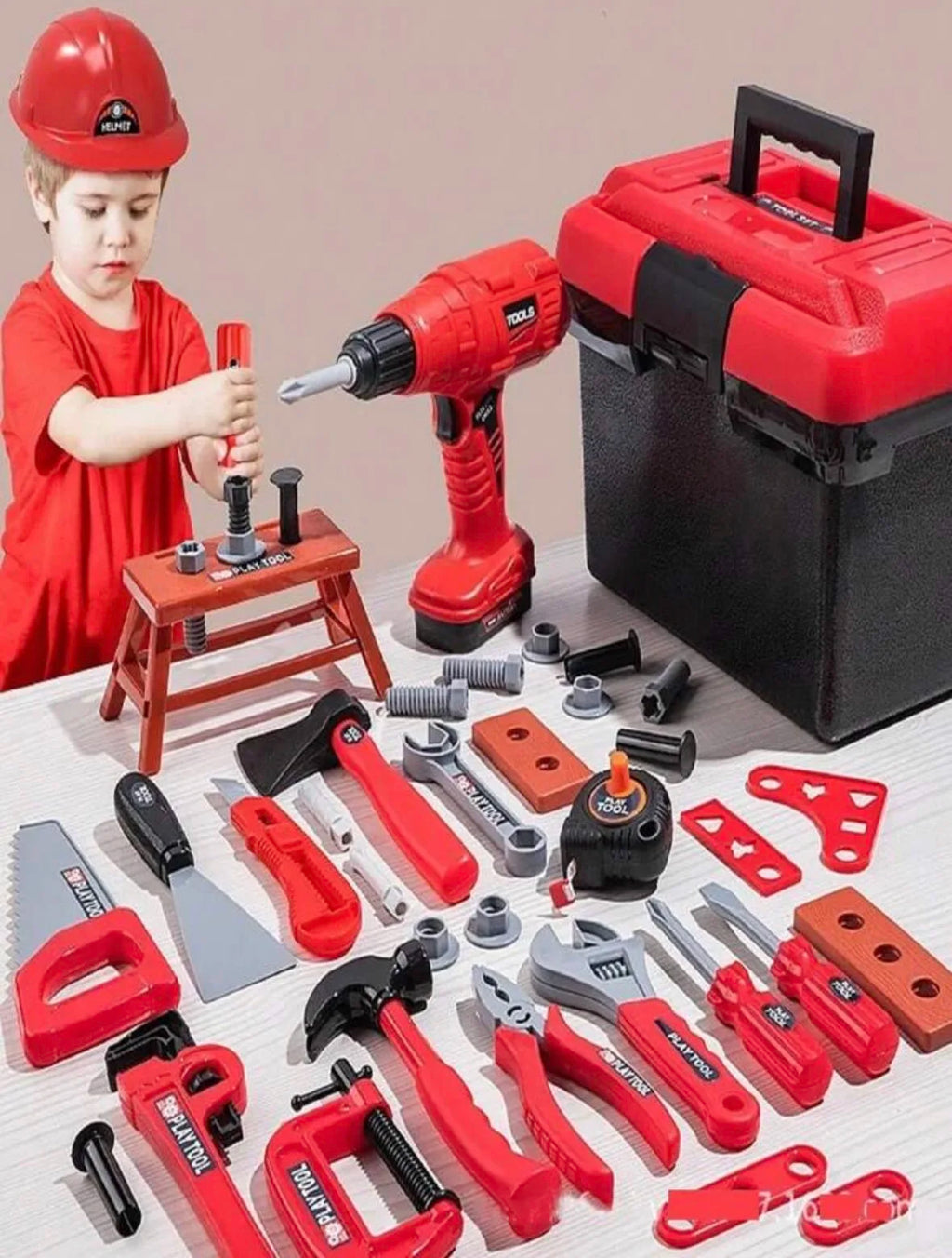 Kids Tools Set Toys 68/55/41/38  Simulated Repair Tool Set Pretend PlayEngineer Plastic Construction Toys Toddler Kids Boys Gift