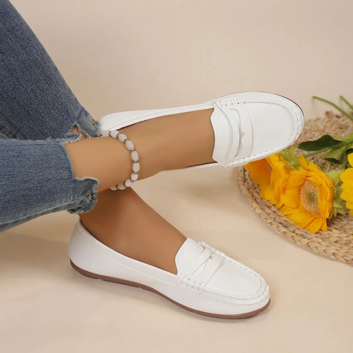 Casual New Flats Shallow Loafers Women Walking Shoes Designer Summer Comfort Soft Sole Shoes Brand Office Zapatillas De Mujer