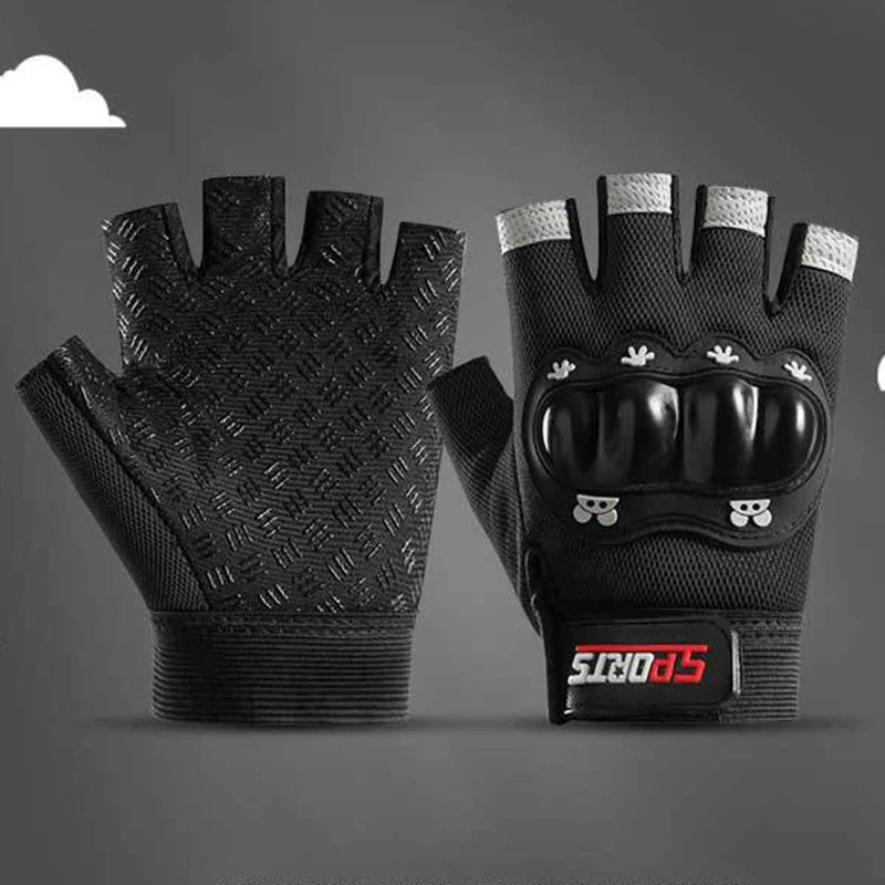 Children's Sports Gloves Cycling Hard-Shell Safety Boy Girl Non-slip Scooter Fall Protection Balance Bike Kids Gloves Ages 5-12
