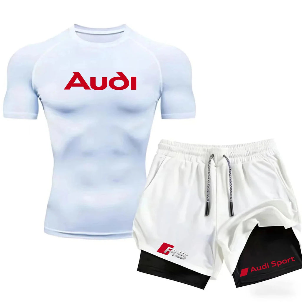 Men's Tight Sports Outfit Suit - Quick-Drying Sports Clothing - Fitness Running - Gym Fashion Sports Outfit - Training Sports Ou