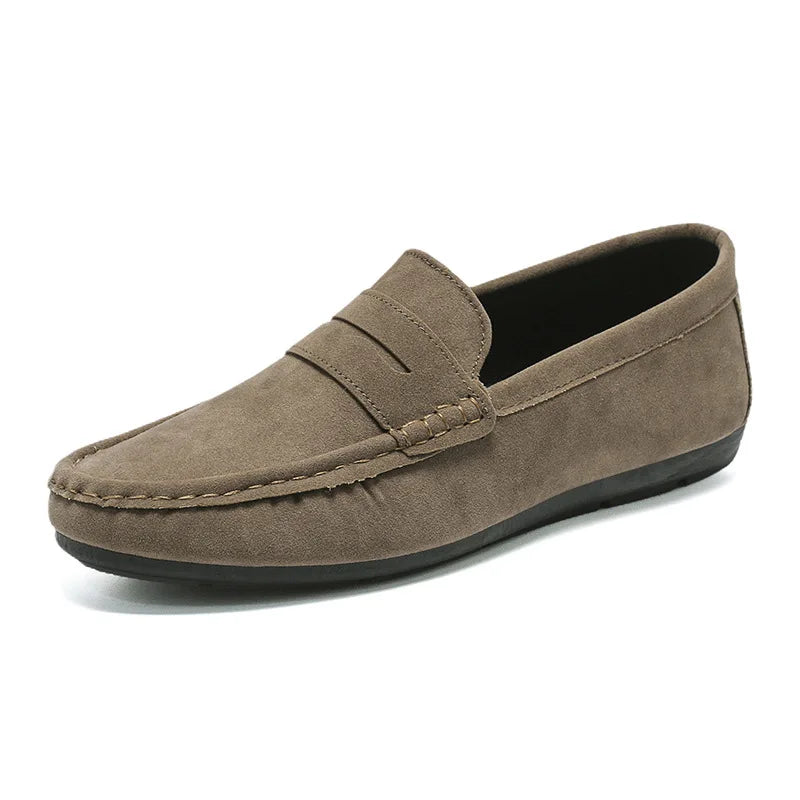 Men's Loafers Lightweight and Breathable Casual Shoes Mens Flat Driving Shoes Soft Sole Slip-on Business Shoes Moccasins