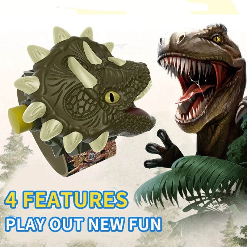 Children Watches Dinosaur 24 Projection Patterns Toys for Boy T-rex Projection Cartoon Watch Clock Kids Christmas Gift