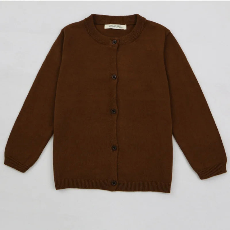 Girls Cardigan Baby Children Knitted Cardigan Sweater Boys Girls Candy Color Clothing Kids Spring Autumn Outer Wear