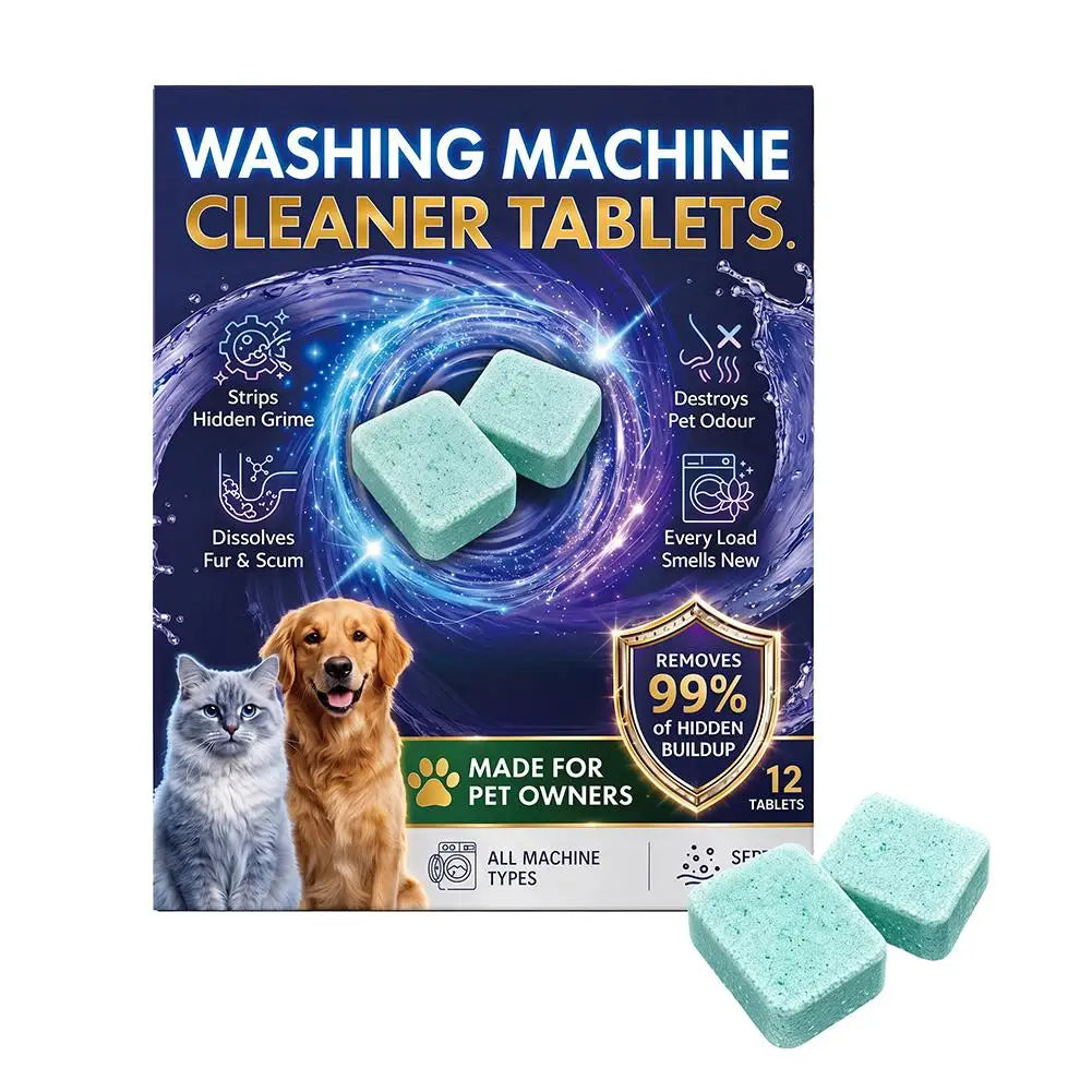 Washing Machine Cleaner for Pet Owners Eliminating Pet Odors Remove Pet Hair Cleaning Washing Machine Slots Cleaning Agent 12PCS