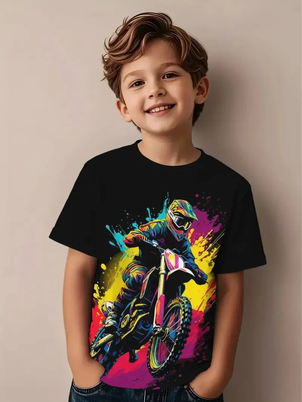 Kids Clothes Boys T Shirt Short Sleeve Stylish Car Racing Graphic T Shirts Children Summer Clothes Casual Streetwear Boy Clothes