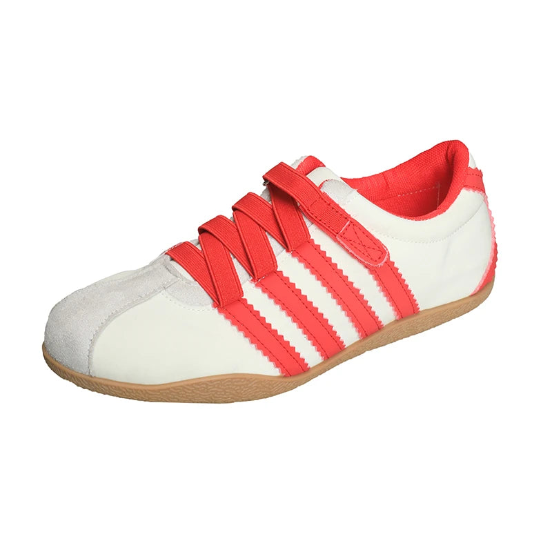 Women's Tennis Sneakers Summer Outdoor Training Shoes Skate Shoes Flat Casual Shoes Fashionable Women's Lace-Up Vulcanized Shoes