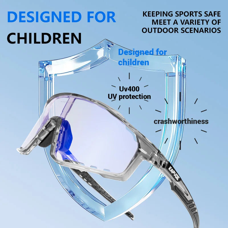 KAPVOE Children's Sunglasses Boy Fashion Trend Outdoor Cycling Sun Glasses Girls UV Protection Colorful Lens Sports Eyewear Kids