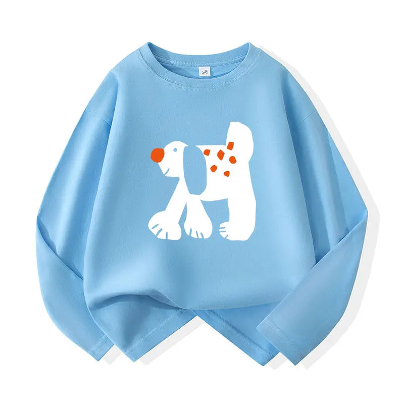 kids shirts 2025 new autumn full sleeve baby girls tops boys tees cotton children clothing cartoon kids t-shirts