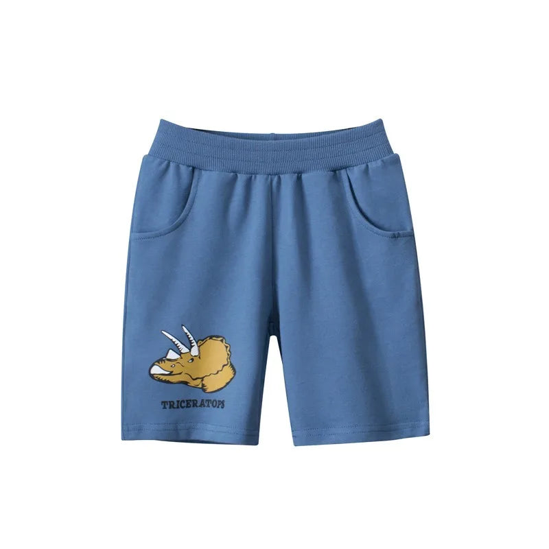2025 Kids Cute Pant Kids Dinosaurs Cartoon Shorts for Boys 100% Cotton Sport Casual Pants 1-9 Years Children Boys Girls