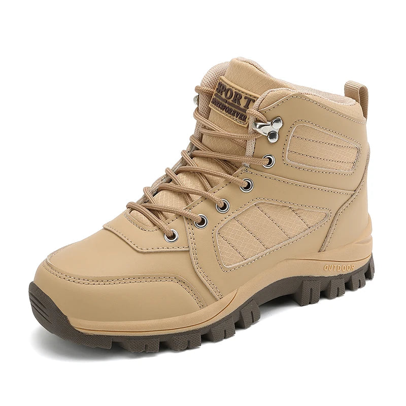 Women Sports Shoes White Casual Non Slip Running Shoes Outdoor Hiking Climbing Waterproof Breathable Lace Up Platform Sneakers