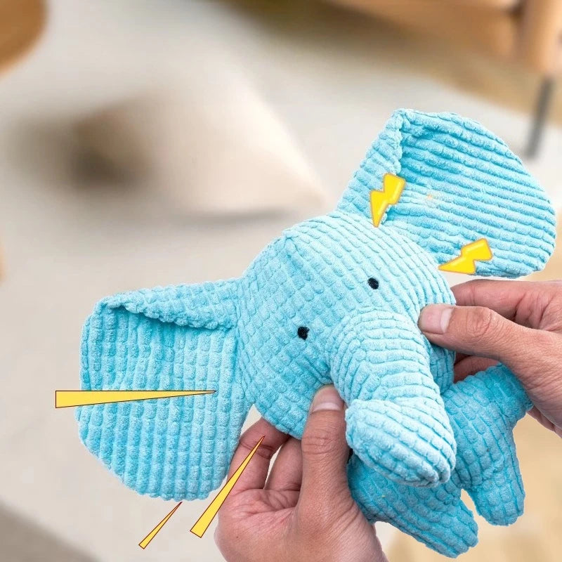 Cute Plush Dog Toys Pet Squeak Toy for Puppy Sound Elephant Puupy Chew Toy for Small Middle Large Dogs Teeth Cleaning Toy
