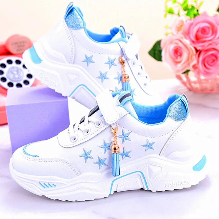 5-18y Children Sneakers Girls Casual Shoes Spring Autumn Kids Breathable Soft Soled Anti-slip Cartoon Princess Walking Footwear