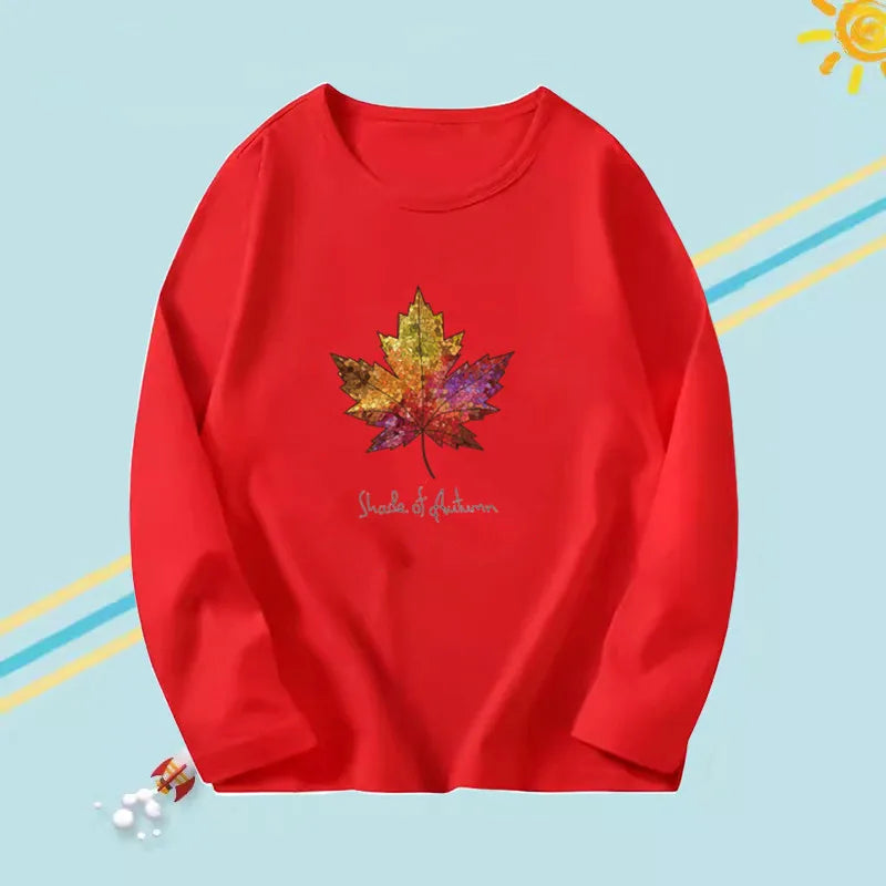 Kids Long Sleeve T-shirts Casual Boy Spring Autumn Base Tee Tops Big Boy Music Fashion T-shirts