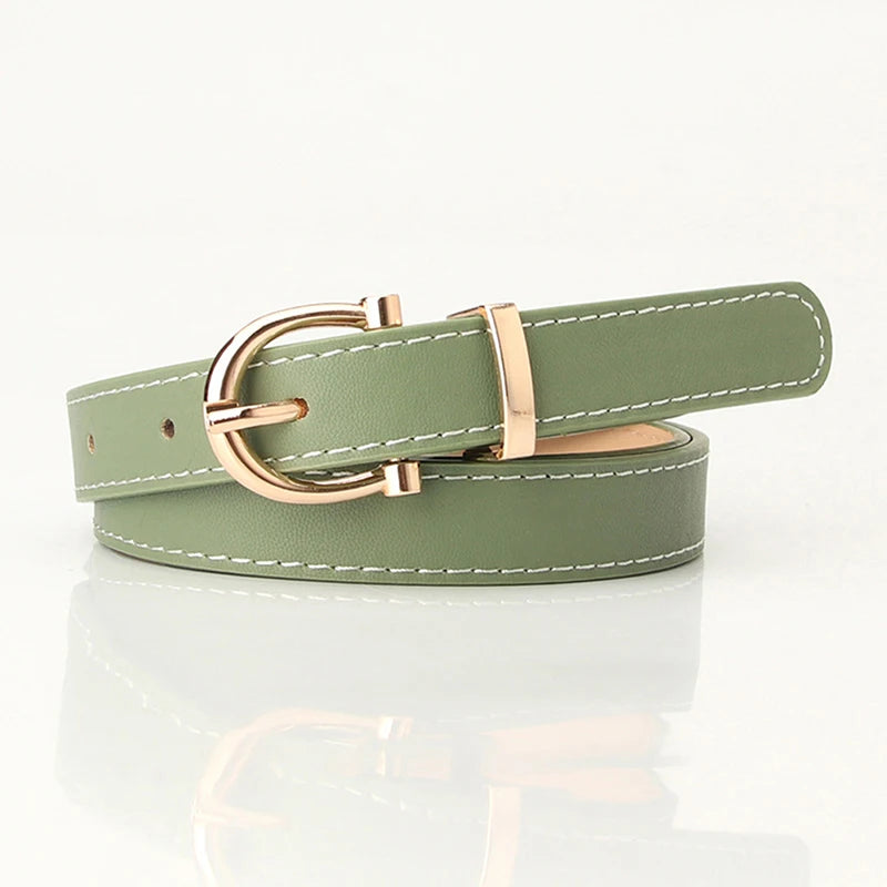 Leather Female Belt Strap Black Brown Green Women Belts Ladies Dress Belt Girls Pants Jean Waist Belt