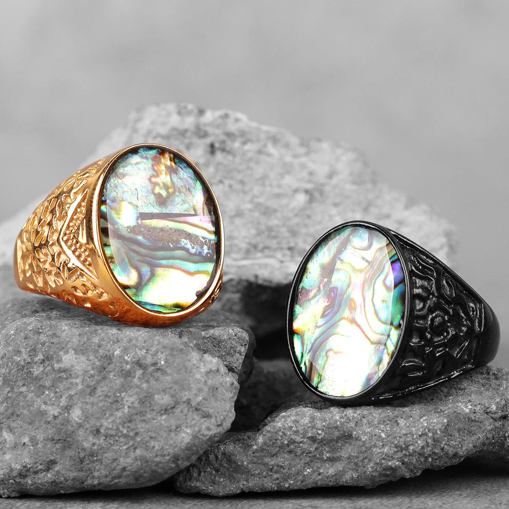 Stainless Steel Men Women Rings Pearl Simple Fashion Luxury Unique Trendy for Male Boyfriend Jewelry Creativity Gift Wholesale