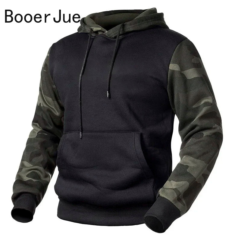 Punk Clothes Fashion Army Green Men Military Camouflage Hoodies Hooded Sweatshirts Male Camo Hoody Hip Hop Streetwear Brand Top