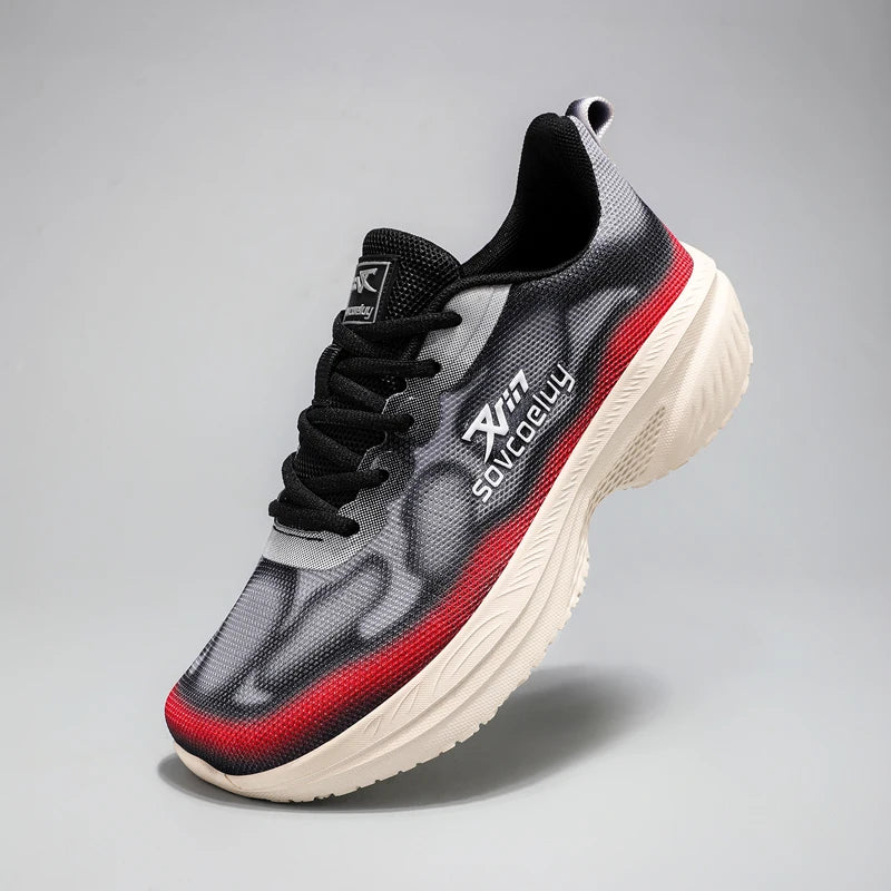 Men Running Shoes Speciality Marathon Sports Carbon Board Breathable Lightweight Women's Comfortable Athletic Nonskid Sneakers