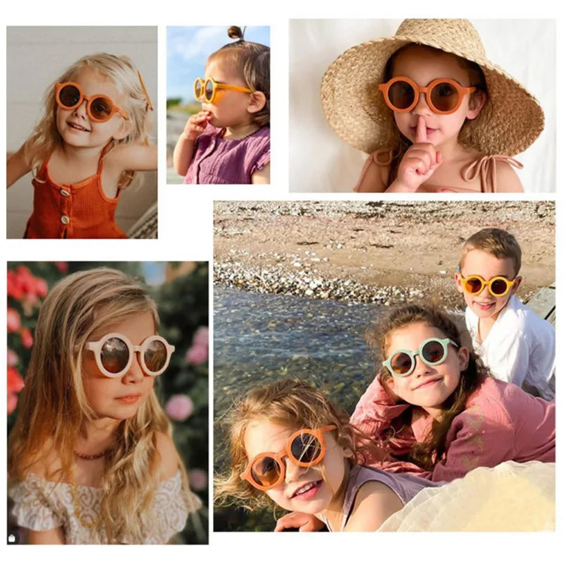 Fashion Cute Kids Sunglasses Parent Child Frosted Eyeglasses New 1-8Year Old Baby Decorative Sun Glasses Trendy Eyewear