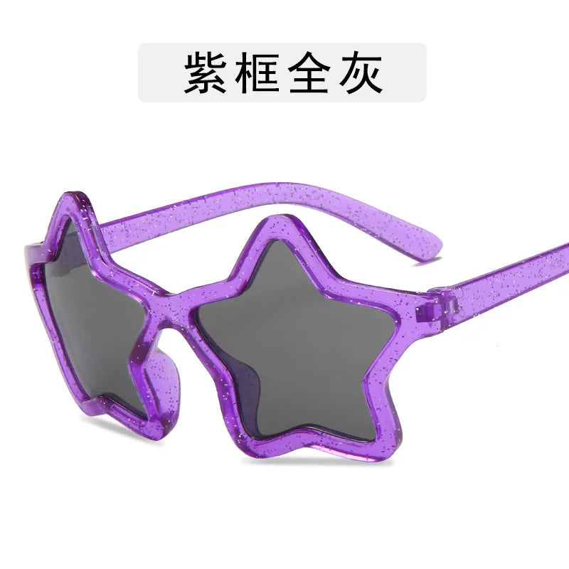 Cute Five Star Sunglasses Baby Cartoon Star Outdoor Sun Protection Children Lovely Sun Glasses Girl Boy Kids Gifts UV400 De Sol
