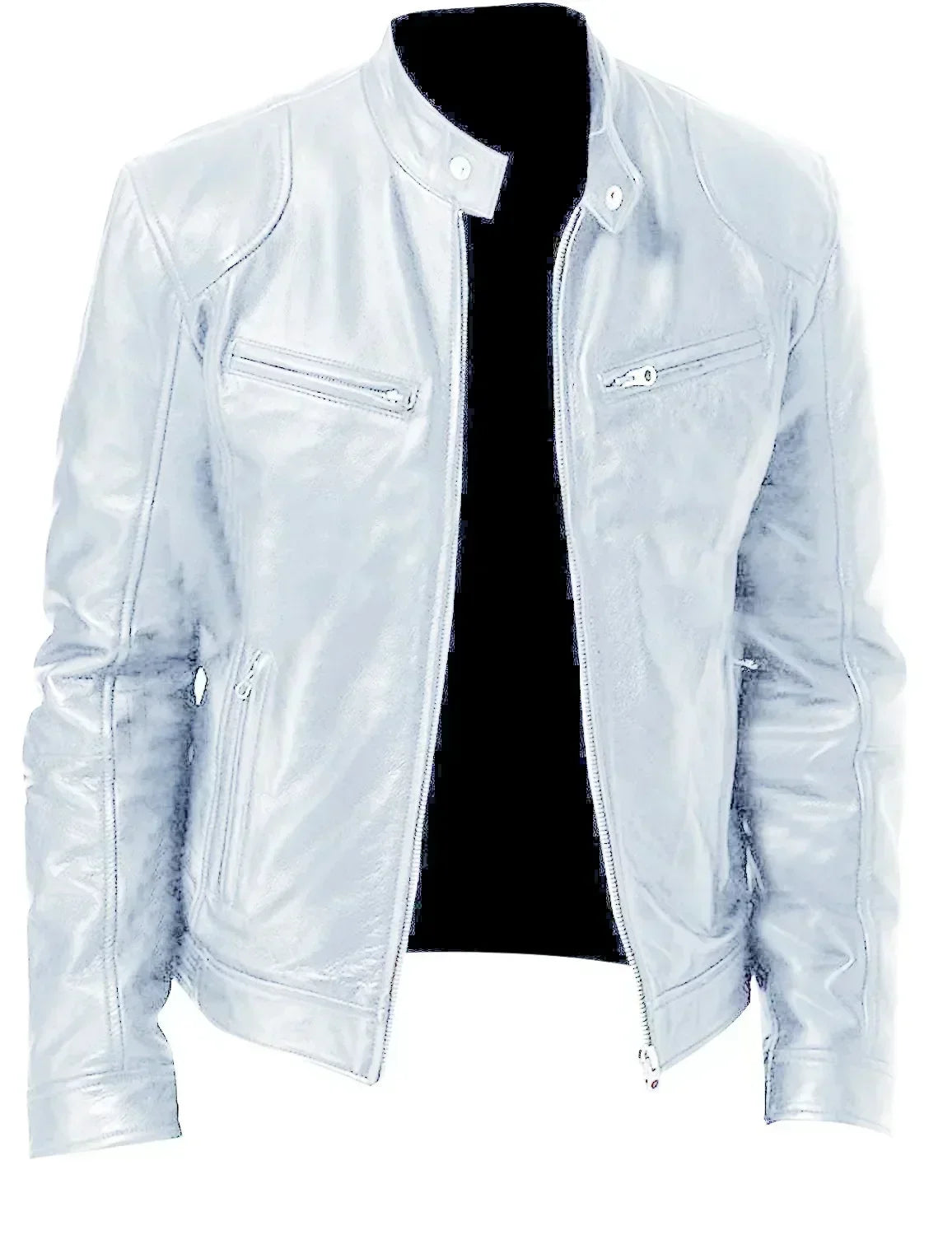 Motorcycle Leather Jackets Man Casual Fashion Motorcycle Coat Slim Fit Lapel PU Jackets Fall Anti-wind Leather Coat Male Retro