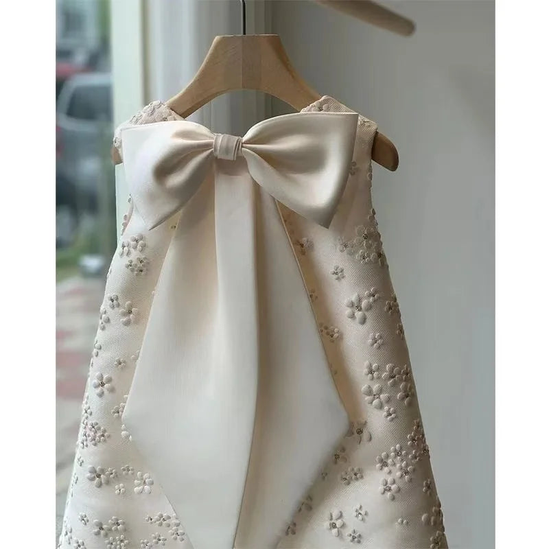 Kids Girls' Summer Dress Princess Dress 2025 New Style Children's Western-style Vest Dress Baby One Year Old Dress 80-160CM