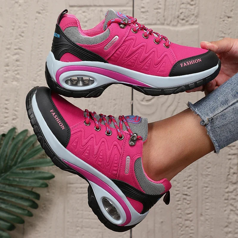 Women's Sports Shoes - Lightweight Comfortable Stylish High-quality Design 2025 Thick Sole  Cushion Walking and Jogging Shoes
