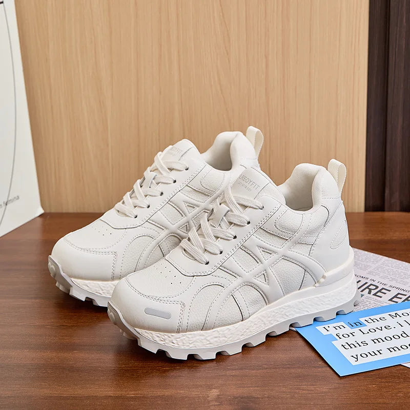 Sports shoes for women 2025 thick soled Forrest Gump shoes for women autumn new color blocked casual women's shoes