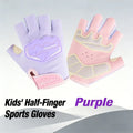 Kids Half Finger Sports Gloves Anti‑Slip Shock‑Absorbing Breathable Cycling Skateboard Protective Gloves for Boys Girls Outdoor