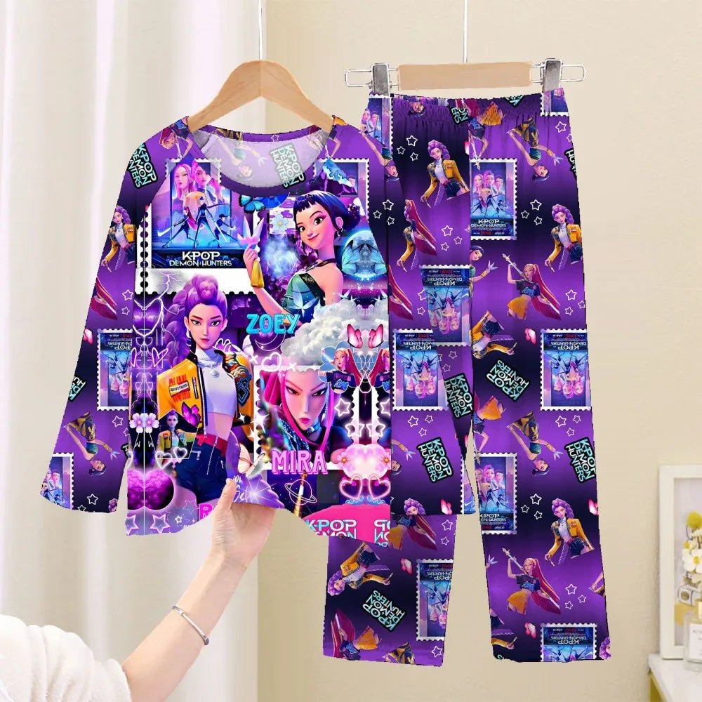 Full Sleeve Girls Pajamas Sets Pyjamas Kids 2Pcs Homewear Children's Sleepwear for Boys Baby Pajamas Teens Cosplay Nightwear