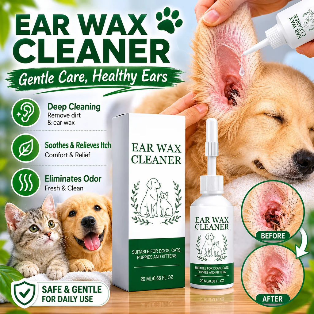 Pet Ear Cleaner Solution Deep Cleaning For Dogs Cats Puppies Kittens Removes Ear Wax Relieves Itching And Eliminates Bad Odor