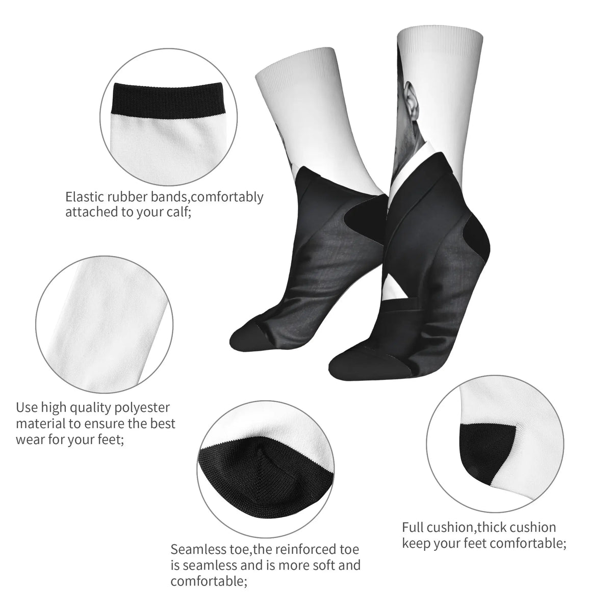 Women Men Socks Maluma Rapper  Stockings Autumn Trendy High Quality Socks Printed Climbing Non-Slip Socks