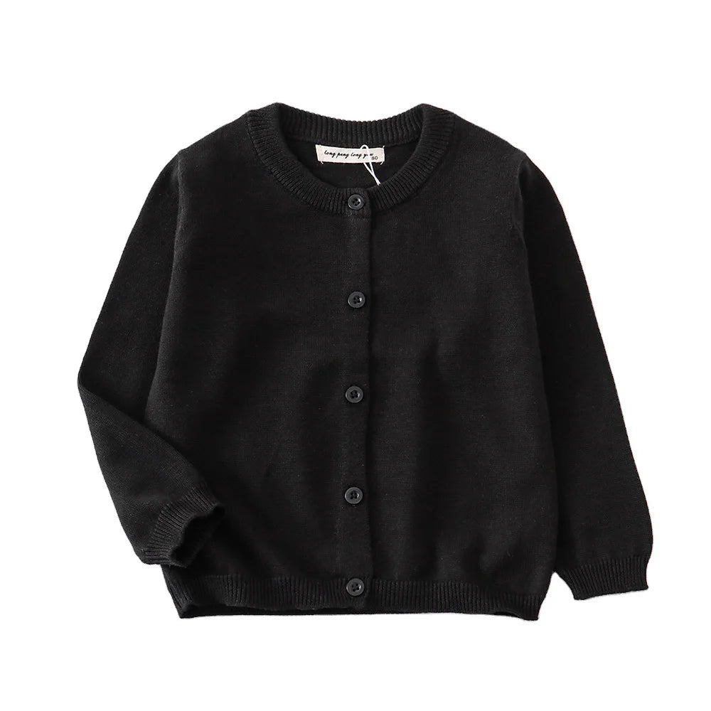 Boys Girls Knitting Sweaters Kids Cardigans Solid O-Neck Spring Autumn Sweater Baby Kids Cardigans Coat Childrens Clothing 1-9Y