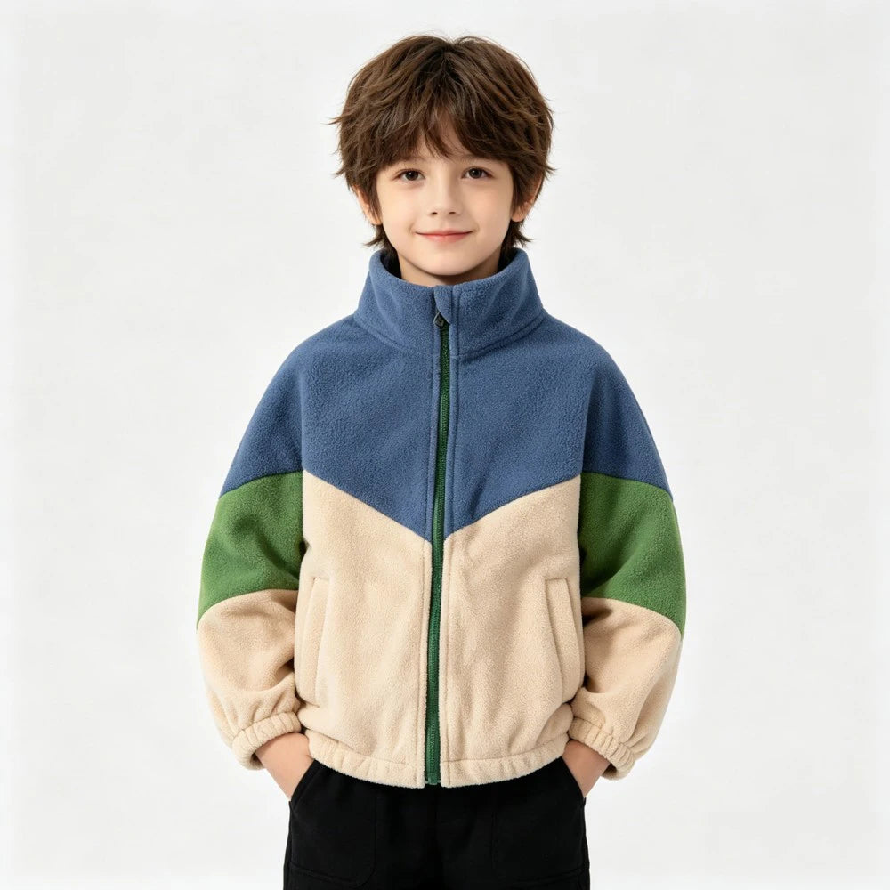Boys Jackets for Kids 1 to 2 3 4 5 6 7 Years Winter Toddler Boy Polar Fleece Thicke Warm Outerwear Zipper Coats Children Clothes