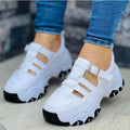 2026 New Thick-soled Women's Sports Shoes Fashion Casual Comfortable Slip-on Flat Shoes Women's Heightening Vulcanized Shoes