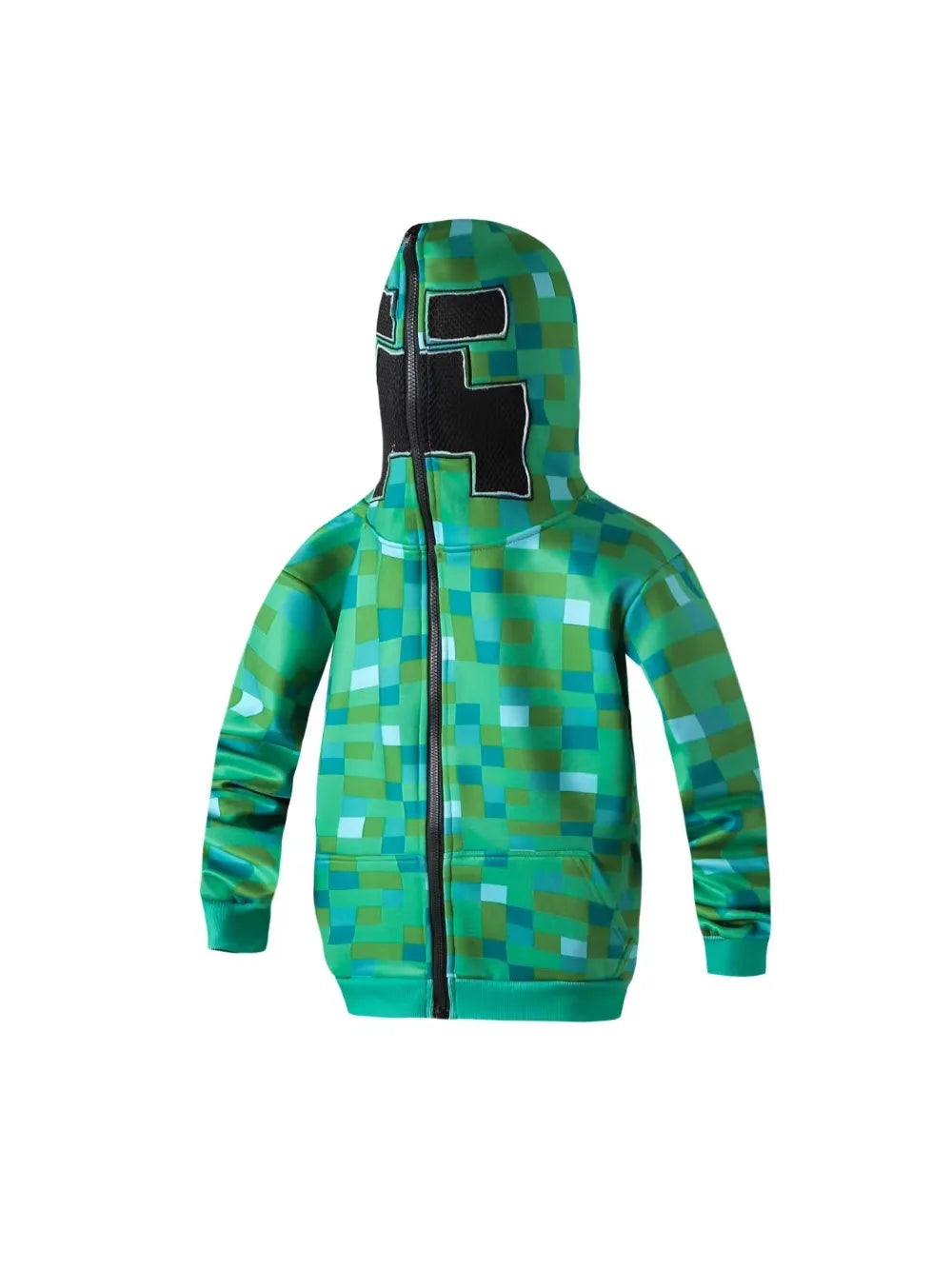 New Sportswear Kids Children Halloween Green Cosplay Costume Funny Clothing Birthday Party Boys M-Creeper Games Set Headgear