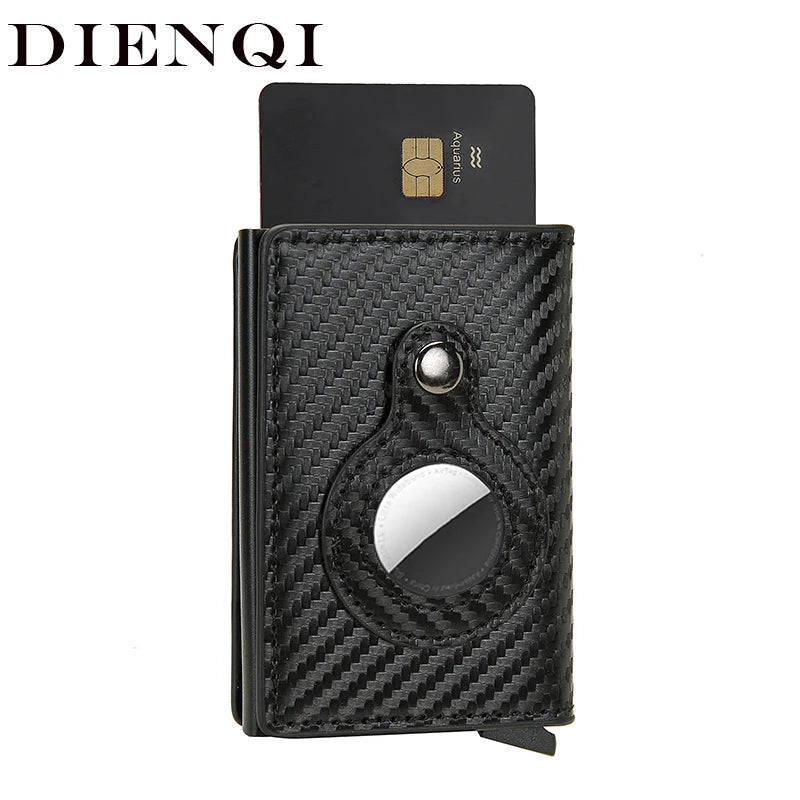 Men Wallet for Airtag Card Holder ID Bank Credit Cardholder Anti-theft Minimalist Metal Wallets Air Tag Male Aluminium Card Case