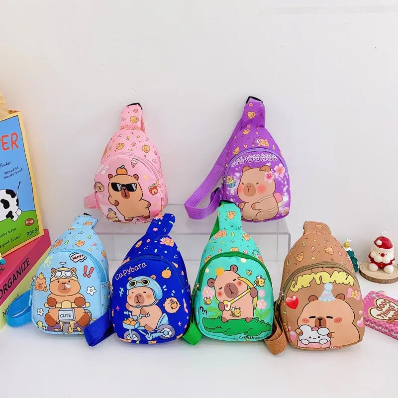 Capybara Crossbody Bag Children New Capibara Cute Shoulder Bags Kids Outdoor Sport Chest Pack Girls Boys Travel Coin Purse Gift