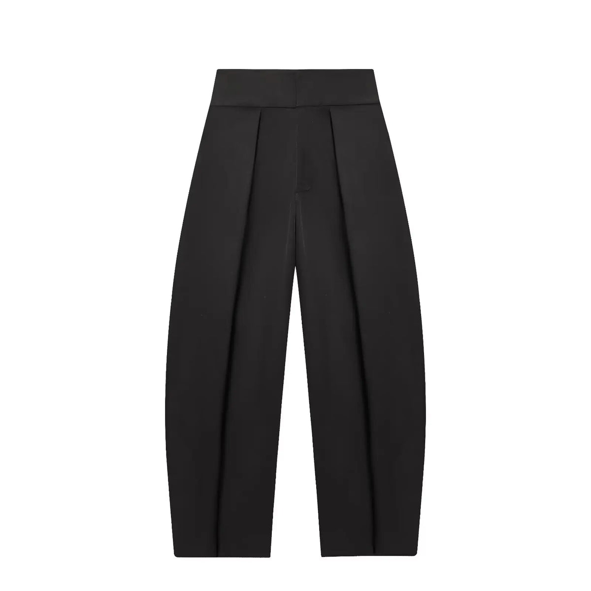 Fashionable Balloon Silhouette Pleated Pants Women's New Arrival Spring Summer Natural Waist Polyester Fiber Casual Trousers