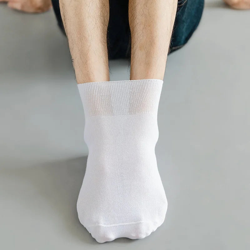 Plus Large Size Man Short Socks Business Cotton Solid Loose Elderly People Sweat-Absorbing Anti-Bacterial Breathable Warm Socks