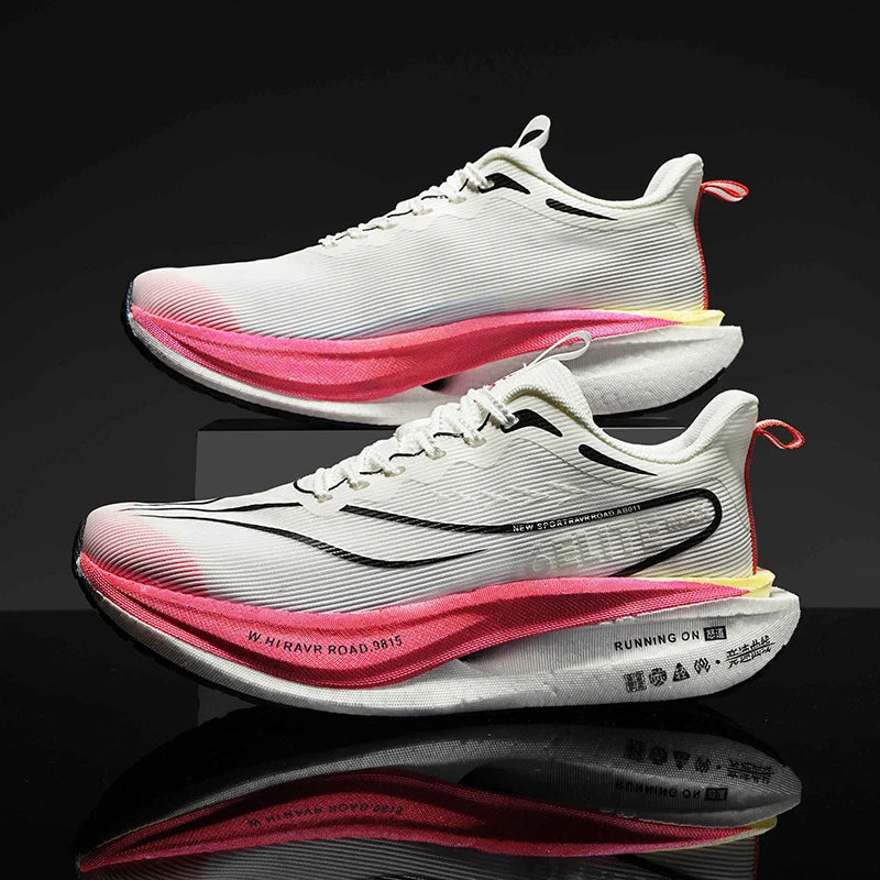 Men  Running Shoes Nonskid Carbon Board Speciality Marathon Lightweight Women's Comfortable Athletic Sports Breathable Sneakers