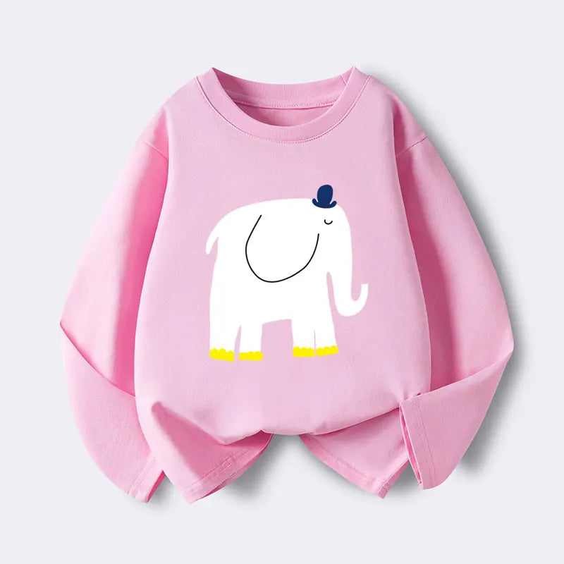 kids shirts 2025 new autumn full sleeve baby girls tops boys tees cotton children clothing cartoon kids t-shirts